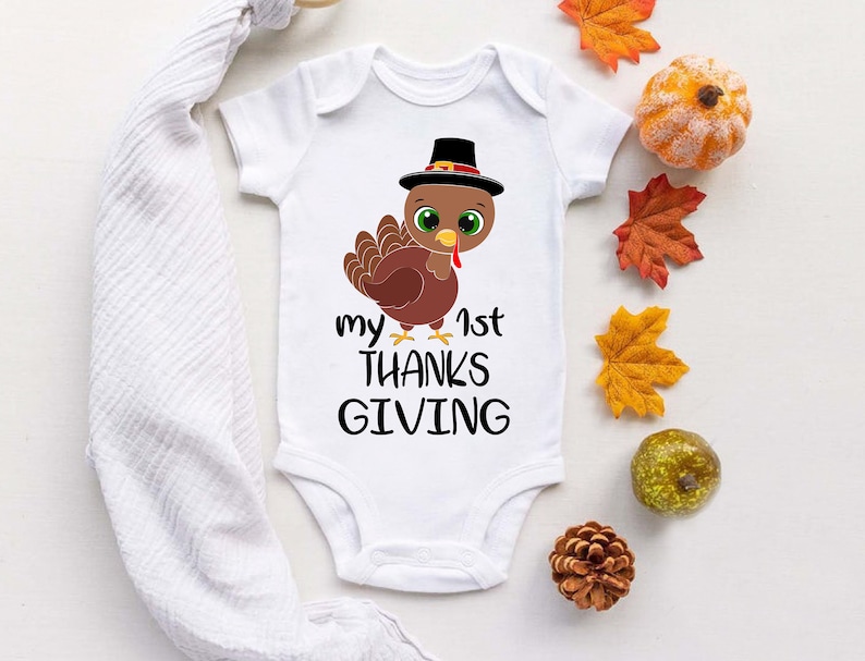 Download My First Thanksgiving SVG for Baby Boy Thanksgiving Turkey | Etsy