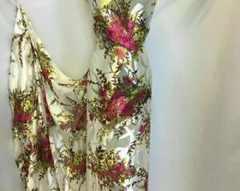 Novo designer 100% seda cetim chiffon floral burnout tecido vestido cachecol 52"
