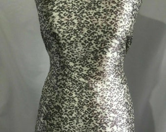 NEW High Class Designer Multicoloured Silky Soft Satin Leopard Print Fabric 1