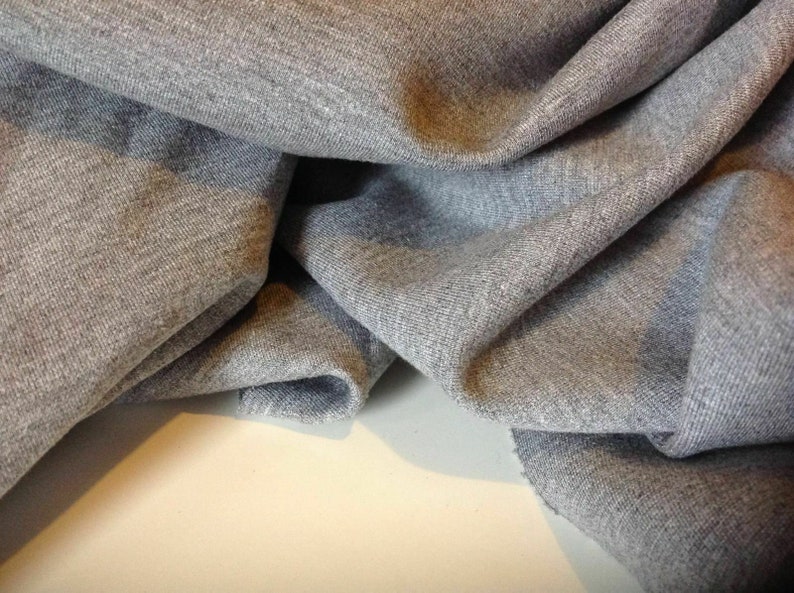 NEW Grey Colour Designer cotton Double Knit Stretch Jersey Fabric 61153cm Tommy