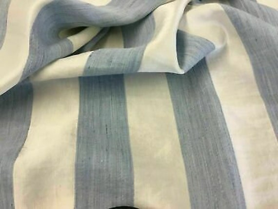 NEW Designer Multicolored Silk Cotton Linen Stripe Fabric | Etsy