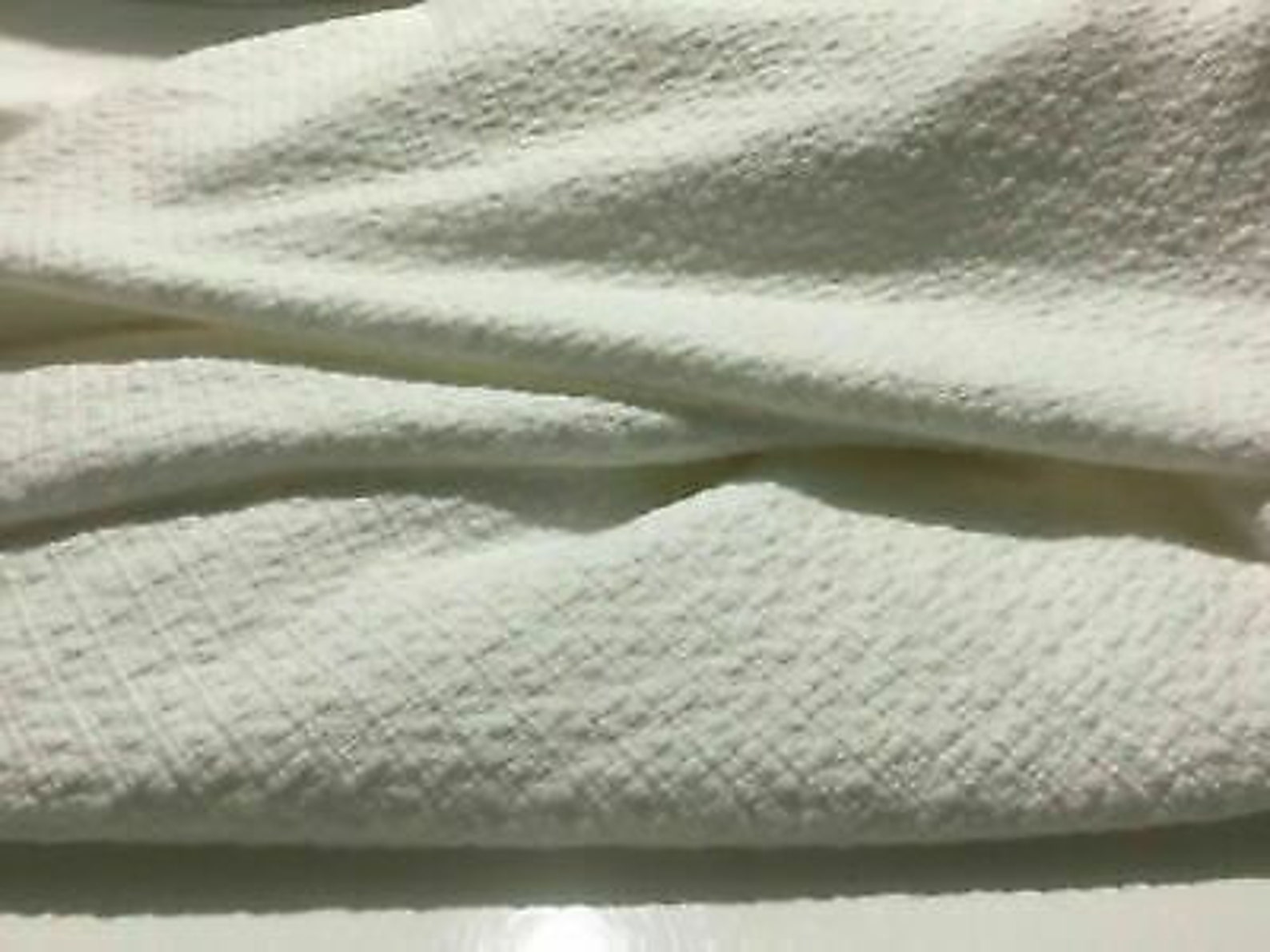NEW Designer Ivory Colour Cotton Stretch Boucle Fabric Seen on Designer ...