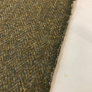 NEU Wolle Fischgrät mit Baumwolle geklebtes Design Stoff