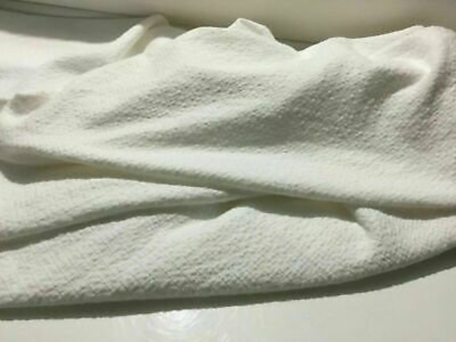 NEW Designer Ivory Colour Cotton Stretch Boucle Fabric Seen on Designer ...