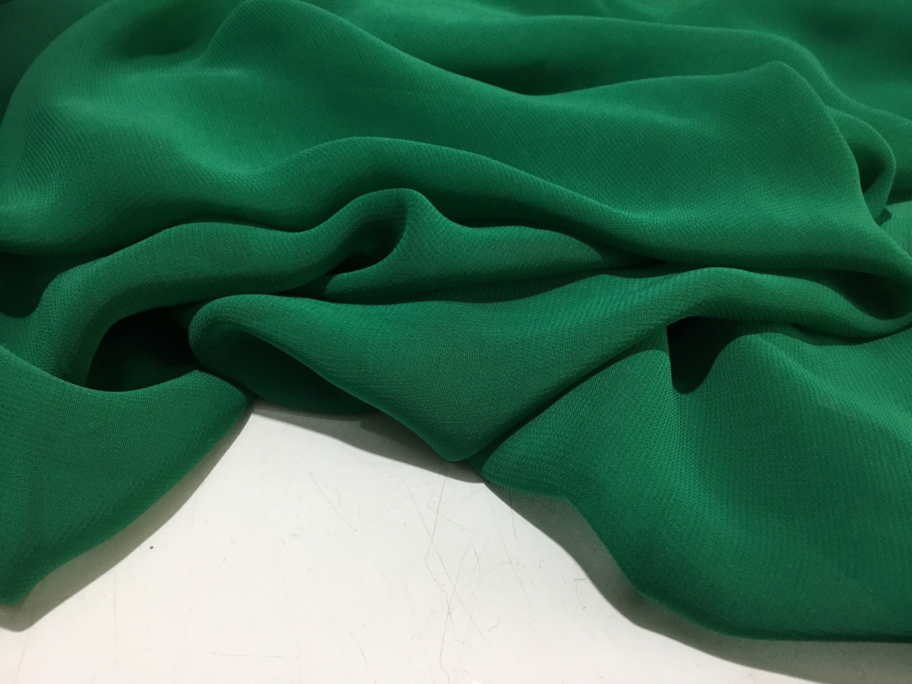 NEW Green Viscose Silk Blend Fine Fabric Material Etsy