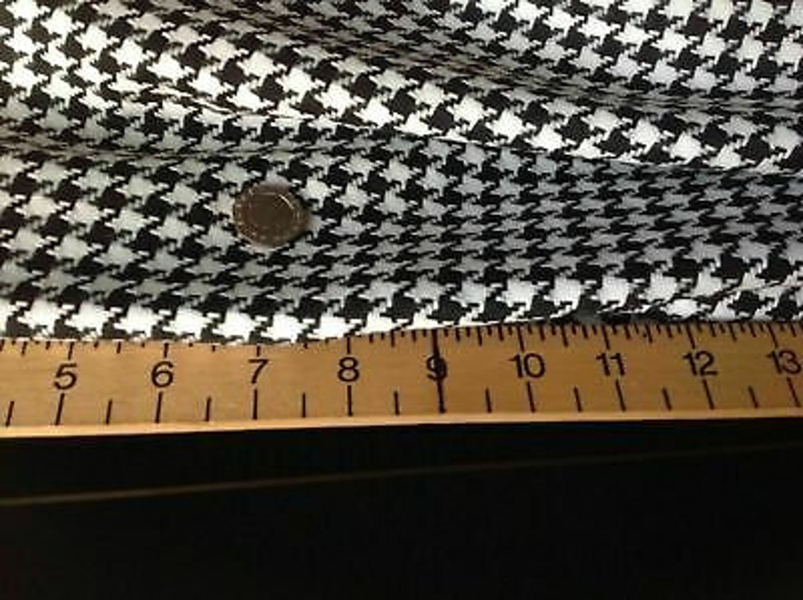 Designer Black White Dogtooth Fabric 59151cm as Seen on Etsy
