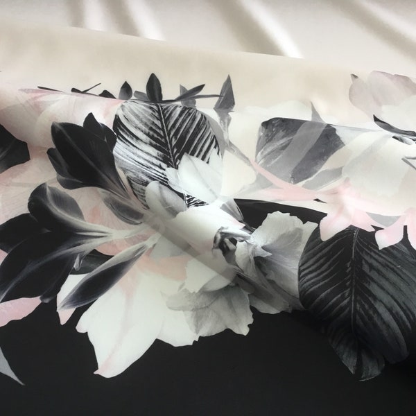 NUEVO Panel de Diseño de Alta Clase Estampado Floral Stretch Scuba Neopreno Fabric
