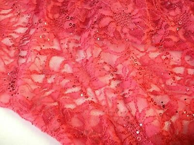 Coral Lace Fabric Etsy Ireland