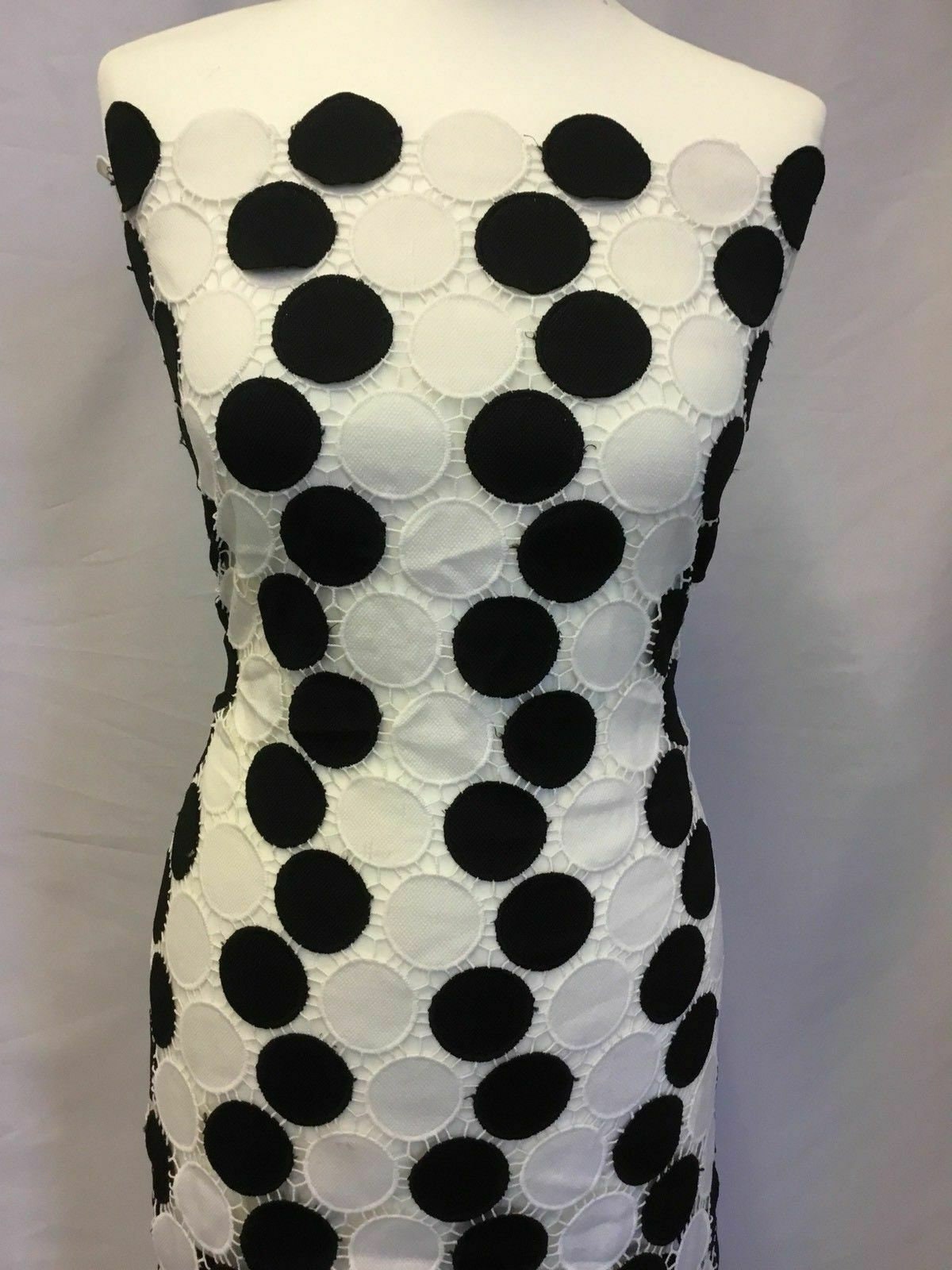 NEW Designer Chained Eyelash Black White Polka Dot Spots Lace - Etsy UK