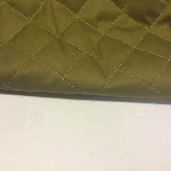 NEW High Class Khaki Quilted Fabric