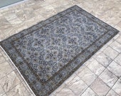 traditional rug,9 39 1x5 39 8feet,Boho rug,persian rug,antique rug,decorative rug,ovediyed gray rug,turkish rug,area rug,runner rug,bohemian style