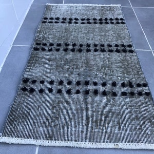 1x3doormat rug,3’0x1’6feet,gray doormat rug,90x48cm,small rug,striped rug,small gray rug,doormat rug,old modern rug,bedroom rug,aztec rug