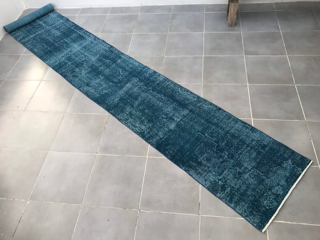 2x16ft Runner Rug,16’0x2’4feet,blue Runner Rug,487x73cm,blue Rug ...
