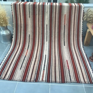 Ethnic kilim rug,7&#39;4x4&#39;9feet,traditional rug,kilim,225x150cm,woven rug,free ship rug,unique kilim rug,handwoven vintage kilim,handmade rug