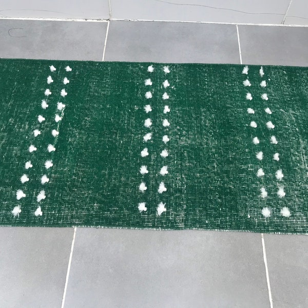 Gren entrance rug,3’6x1’8feet,kitchen rug,110x55cm,doormat rug,green doormat rug,green rug,Entrance rug,relief rug,small rug,bathroom rug