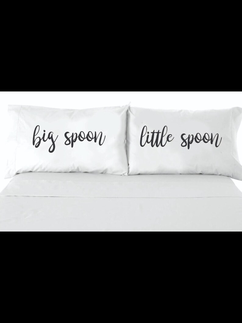 Big Spoon Little Spoon Pillowcases Couples Pillowcases Big Etsy