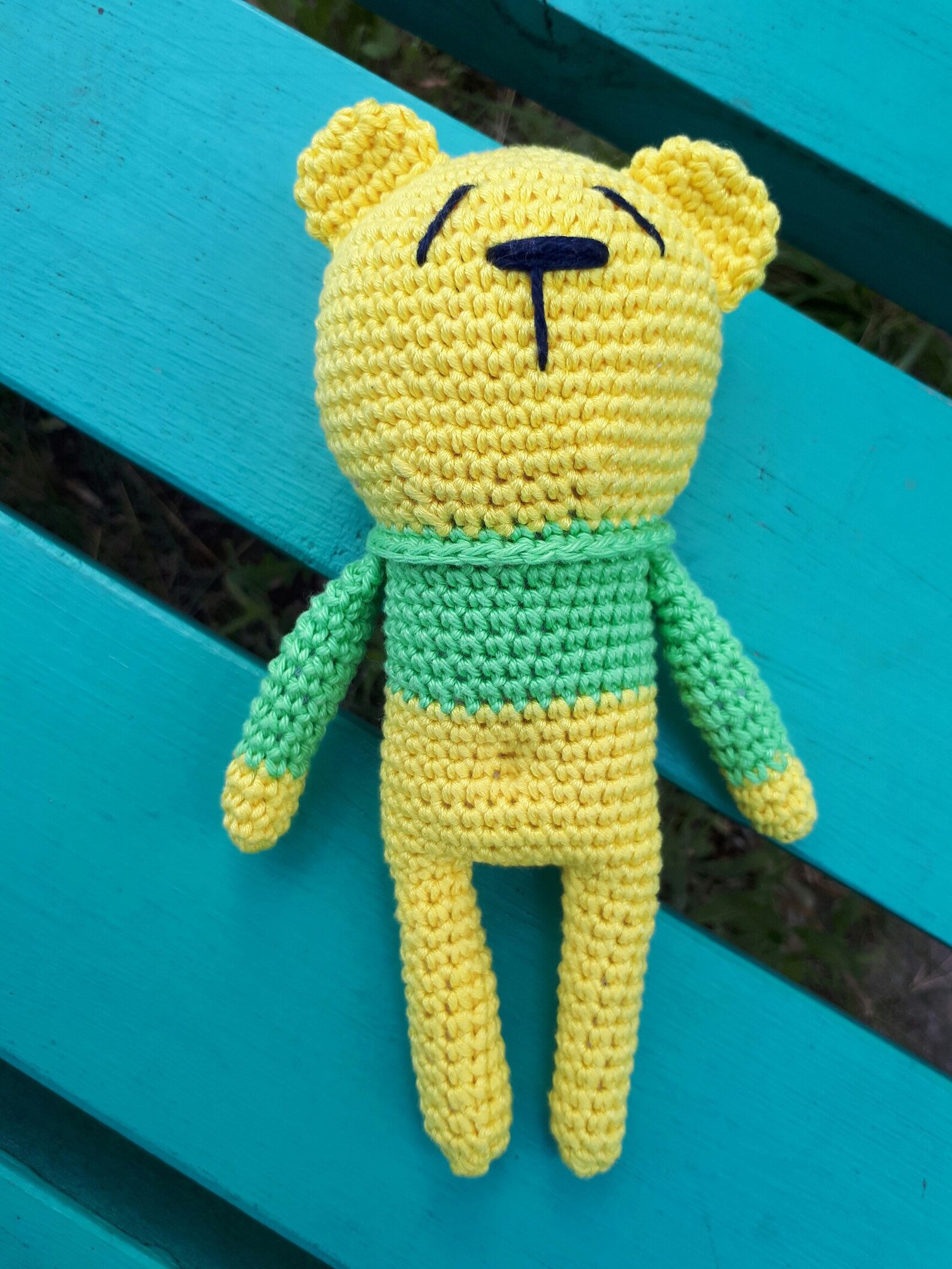 Yellow bear toy for baby safe soft toy bear for his daughter Etsy