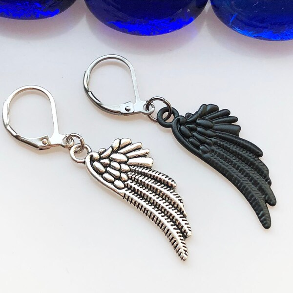 Black Angel Wing Etsy