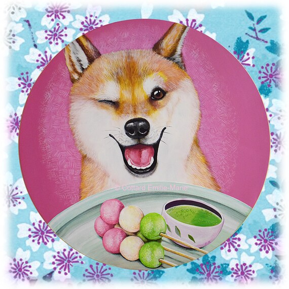 Shiba Inu Portrait Lesldelili Handmade Shiba Inu Art Shiba Inu Kids Japanese Atmosphere Shiba Inu Christmas