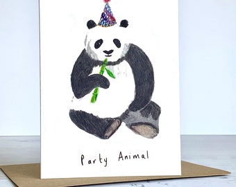 Party Panda Card | Panda Birthday Card