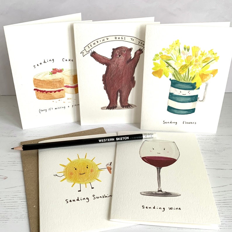 Sending Wine Card Red Wine Card | Etsy