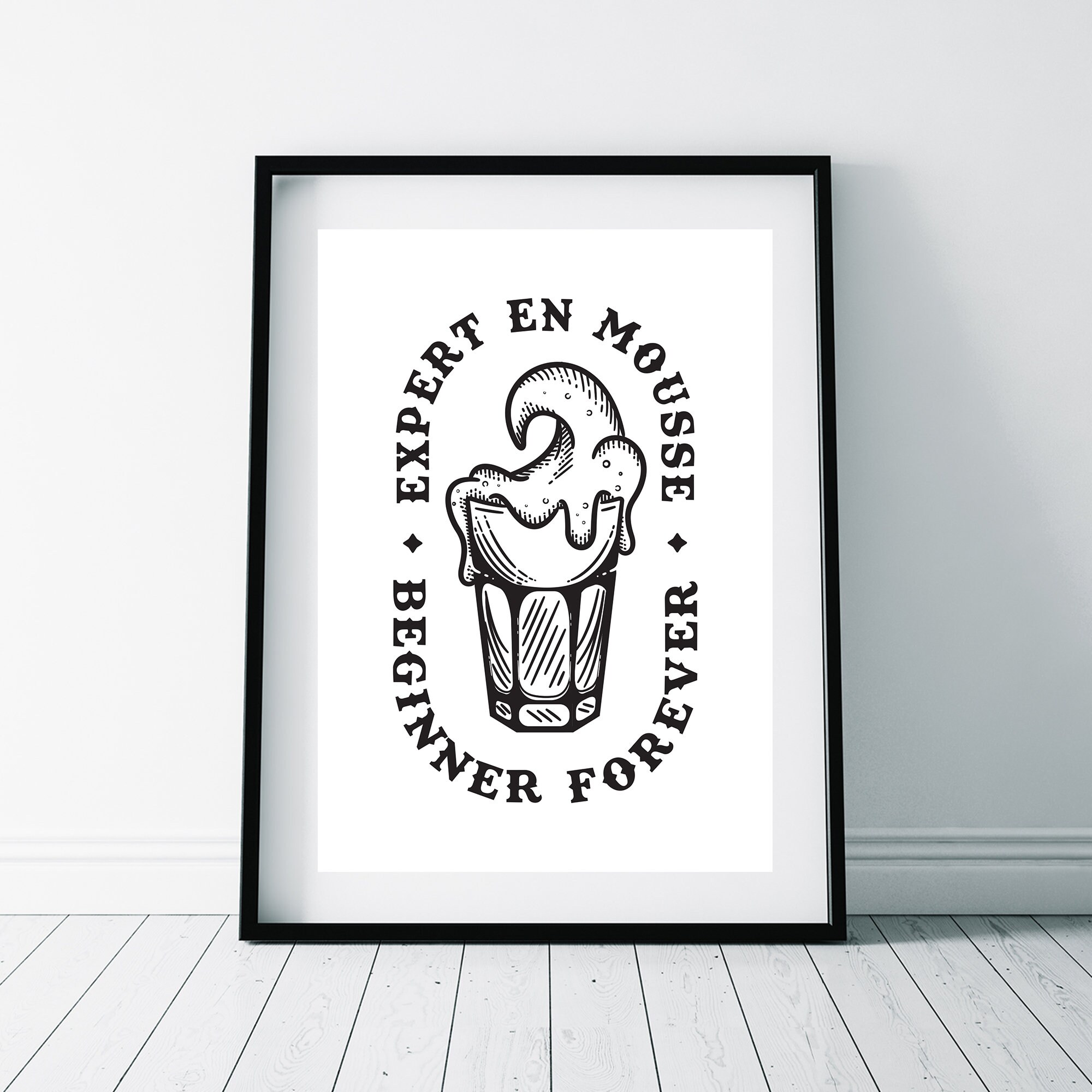 Affiche Carte Postale Expert en Mousse Beginner Forever Surfeur Du Dimanche Bière et Surf Beer Surfe