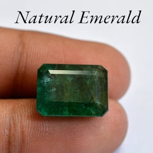 Natural Emerald Gemstone Ring Size Faceted Emerald Beautiful Colour, Gift Emerald, For Girls Beautiful Emerald, Zambian Gemstone