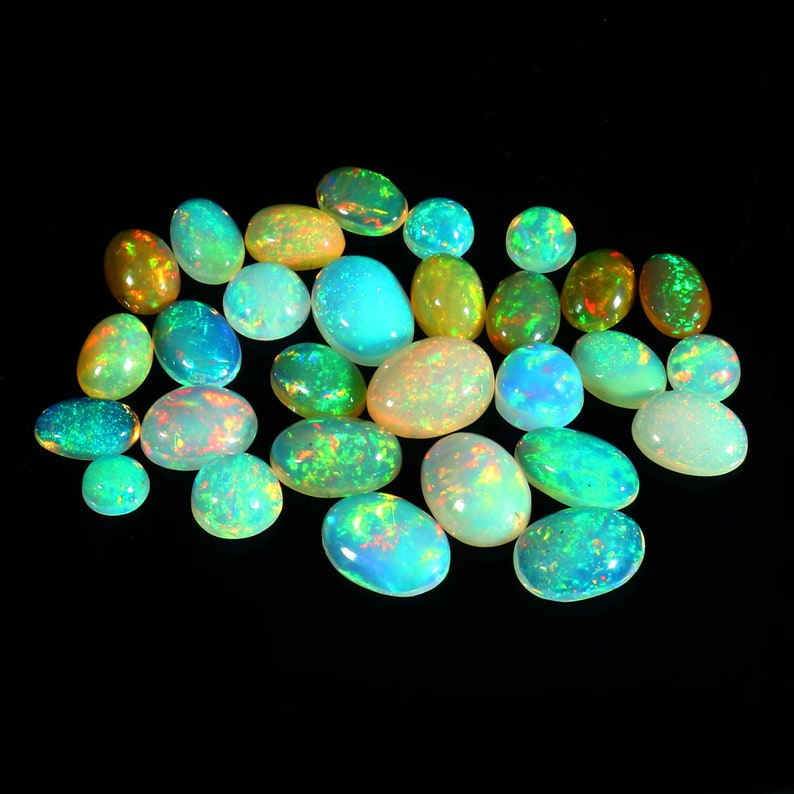 AAA Quality Natural Ethiopian Opal Mix Shape Cabochons Wholesale Lot, Amazing quality opal Cabochon, Natural Ethiopian Opal, Opal cabochons