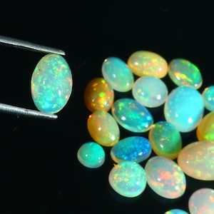 AAA Quality Natural Ethiopian Opal Mix Shape Cabochons Wholesale Lot, Amazing quality opal Cabochon, Natural Ethiopian Opal, Opal cabochons