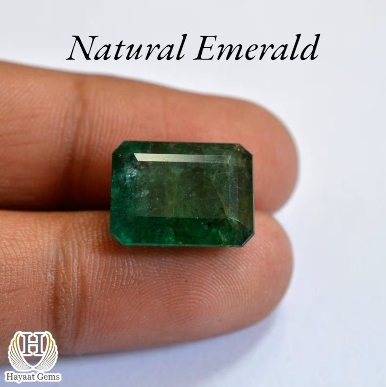 Natural Emerald Gemstone Ring Size Faceted Emerald Beautiful Colour, Gift Emerald, For Girls Beautiful Emerald, Zambian Gemstone