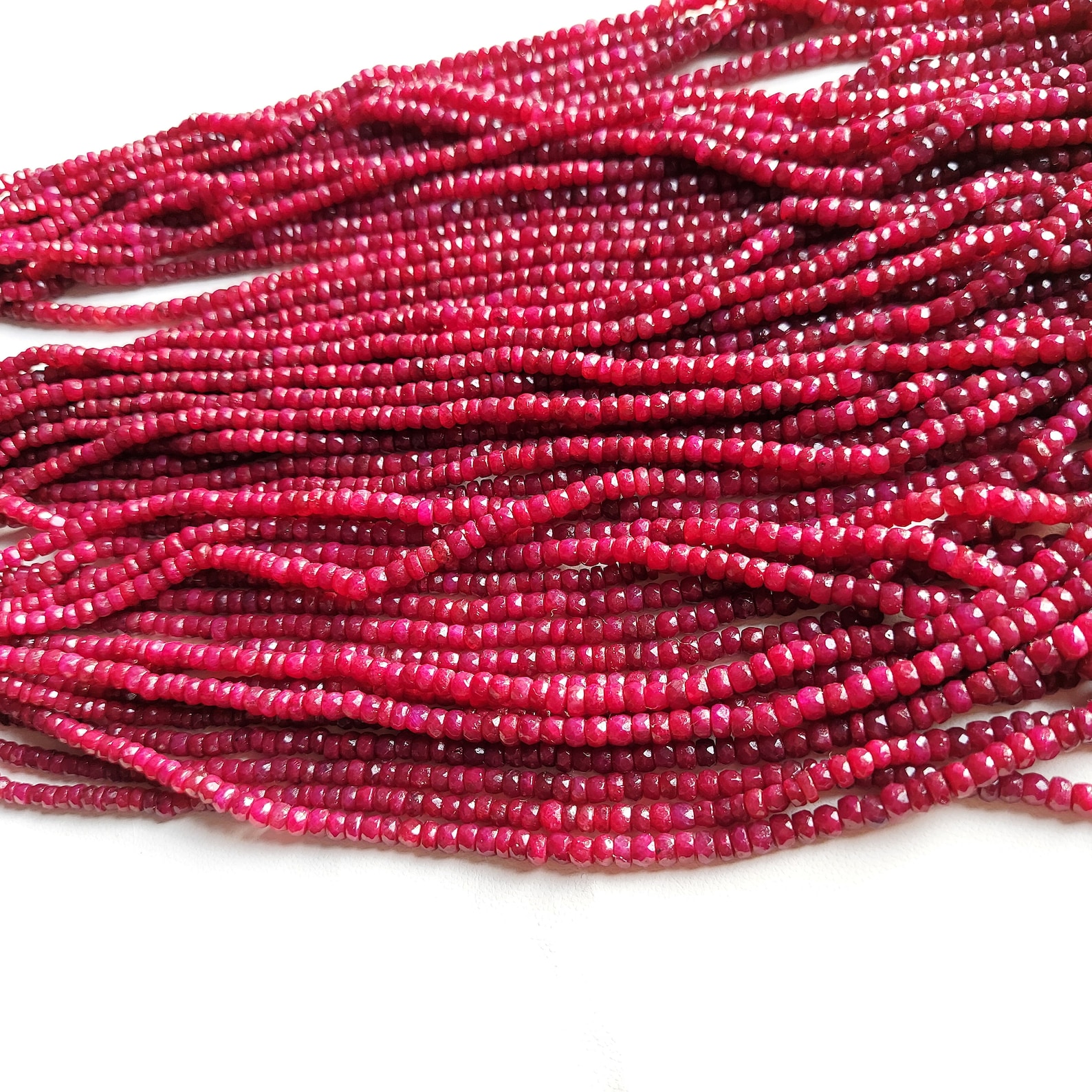 Genuine Ruby Beads Ruby Bead Necklace Ruby Loose Gemstone Etsy