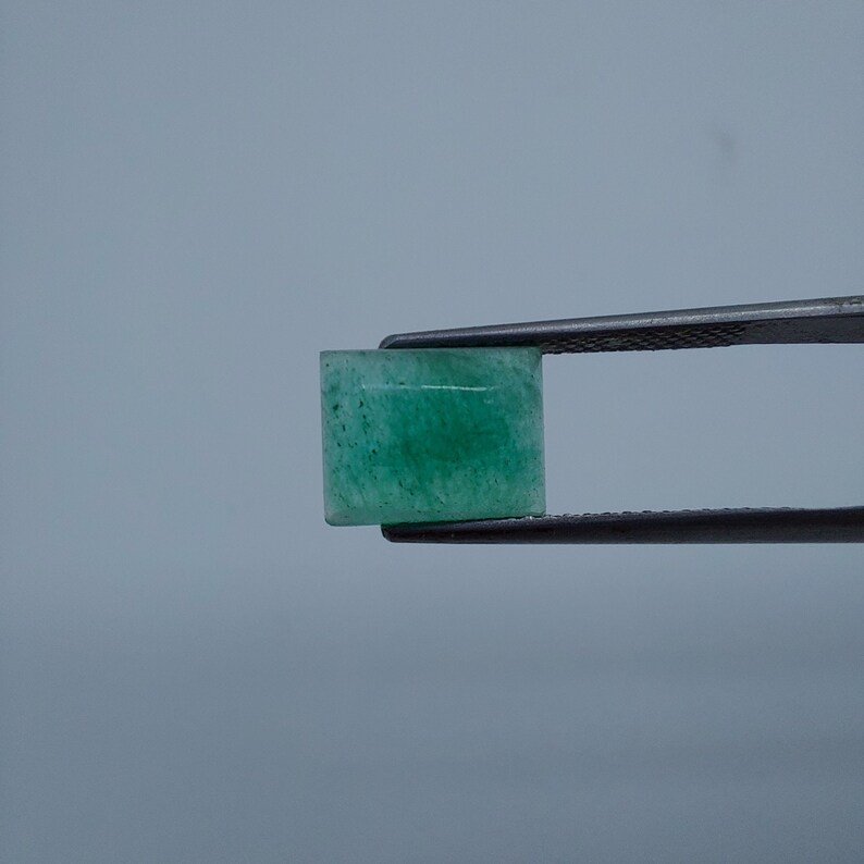 9.8x7.6x4.4 MM 2.80 Carat Size Natural Emerald Cabochon Zambian Emerald Rectangle Shape Loose Gemstone For Ring Man /& Woman