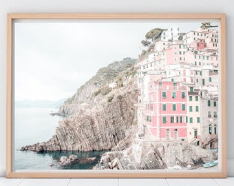 Positano Włochy Druki Wystrój akademika Wystrój boksu Minimalistyczna sztuka ścienna Włoski duży plakat