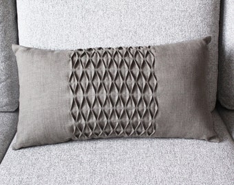 Decorative linen pillow cover, natural sofa cushion cover, eco-friendly home decor