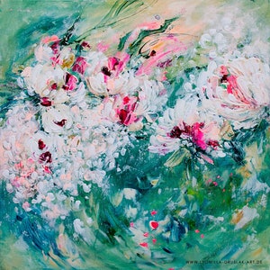 Floral art, Flowers Painting, Wall Art, Floral Painting, Original art, Floral Wall Art pink, roses art, abstract flowers gemälde