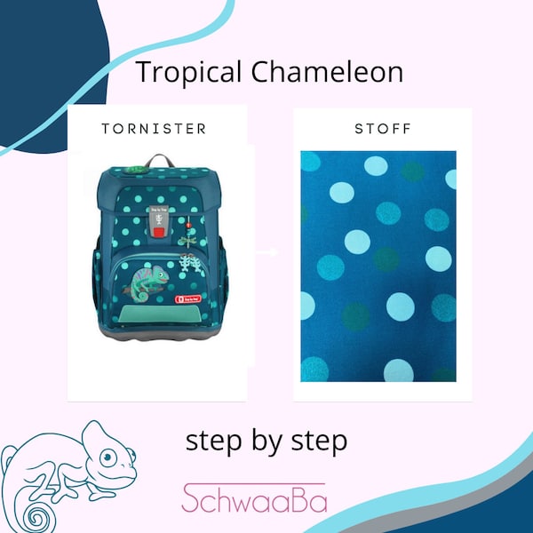 Schultüten Stoff Passend Zum Design Tropical Chameleon Von Step By Step