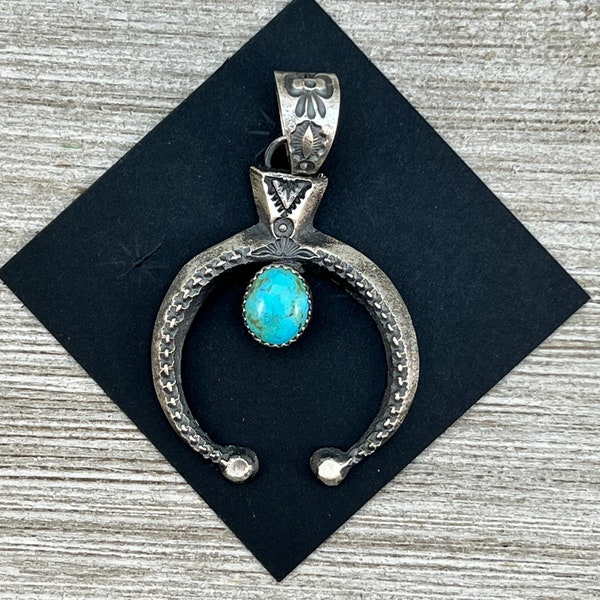 Tufa Cast Naja pendant 6 sterling silver turquoise Navajo Kevin Billah