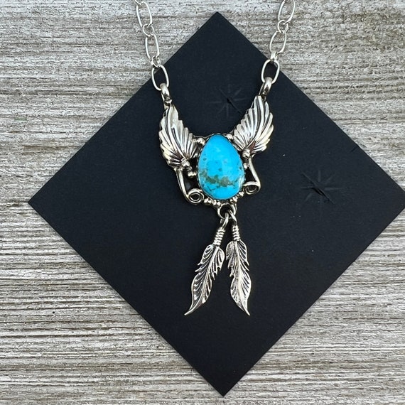 Tommy Lowe Exquisite Native American Navajo Turquoise Sterling Silver Bracelet Tommy Lowe Exquisite Native American Navajo Turquoise Sterling Silver Bracelet