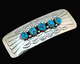 Kingman Turkos hårspänne i sterlingsilver Jolene Begay 766