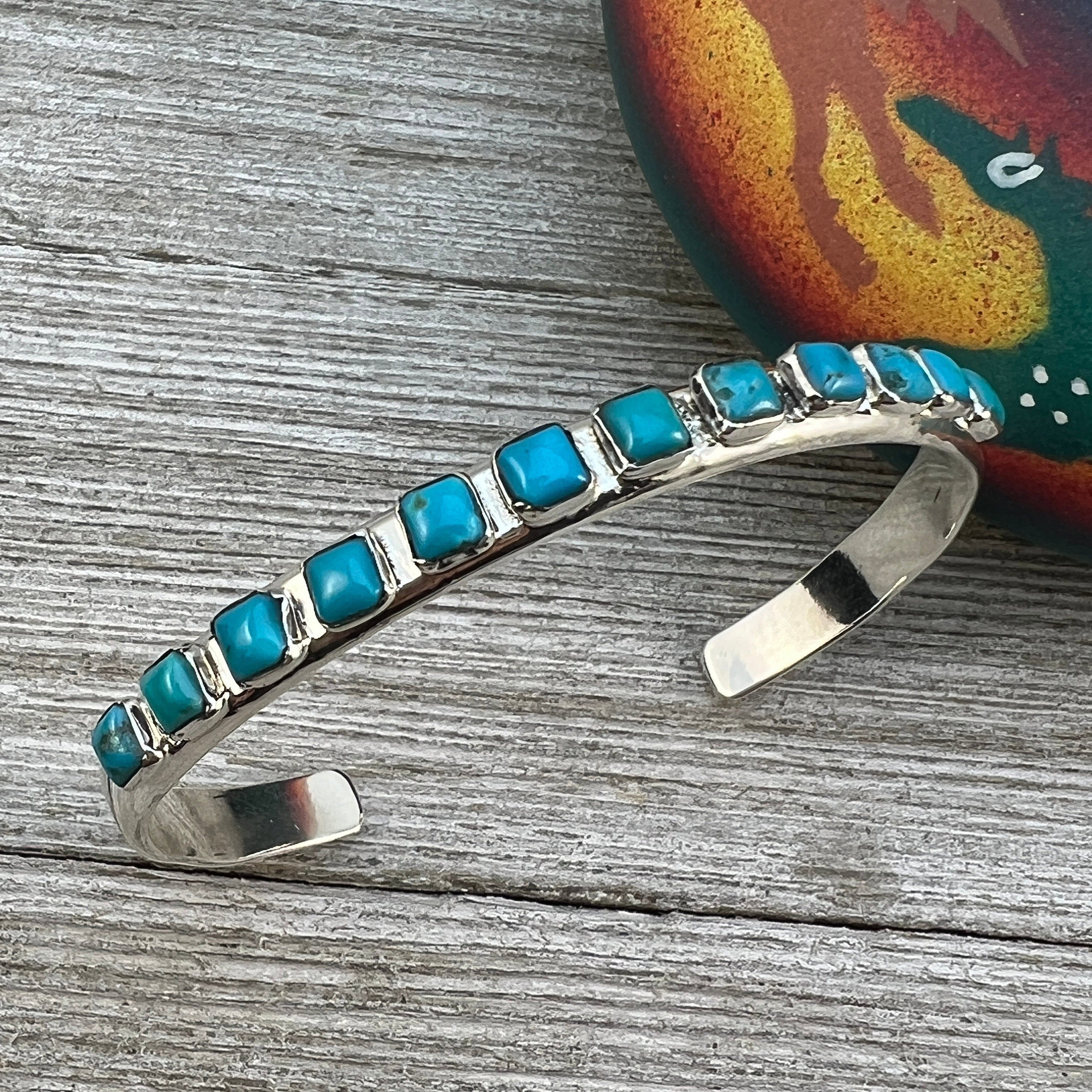 Incredible Zig Zag Spiderweb Turquoise Sterling Silver Bracelet Incredible Zig Zag Spiderweb Turquoise Sterling Silver Bracelet