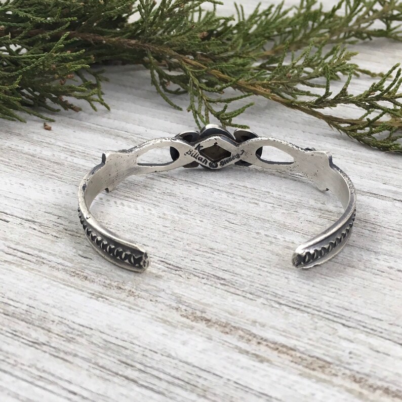 Sterling Silver Sandcast Rustic Cuff Bracelet Kingman Turquoise Navajo Handmade Southwest Jewelry Boho hippie cuff Old Style