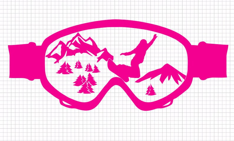 Download Ski Goggles svg Snowboard girl snow mountains enjoyment | Etsy