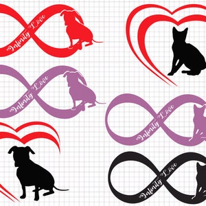 Download Love Pets Infinity Love Dog Cat Heart Svg Svg File Etsy PSD Mockup Templates