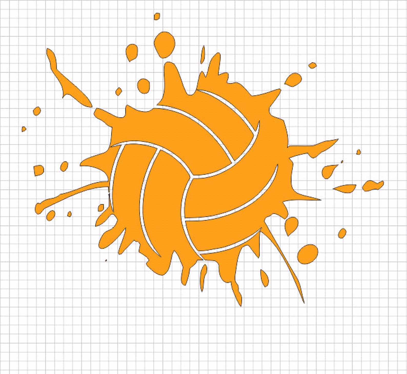 Splash Svg Volleyball Svg Splatter Volleyball Svg Etsy