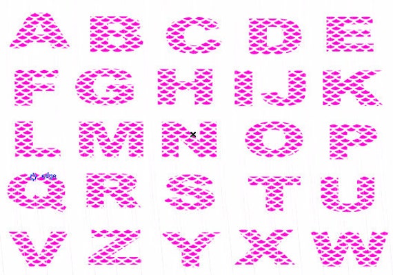 Mermaid alphabet SVG scales alphabet SVG silhouette svg | Etsy