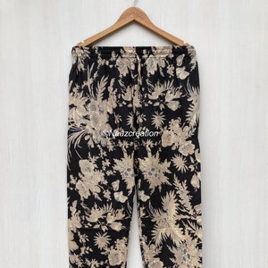 Floral Print Cotton Pants/ Women Lounge Pants/ Beach Pants/ Floral Trouser/ Boho Festival Pants/ Pajama Cotton Pant/ Harem Pants