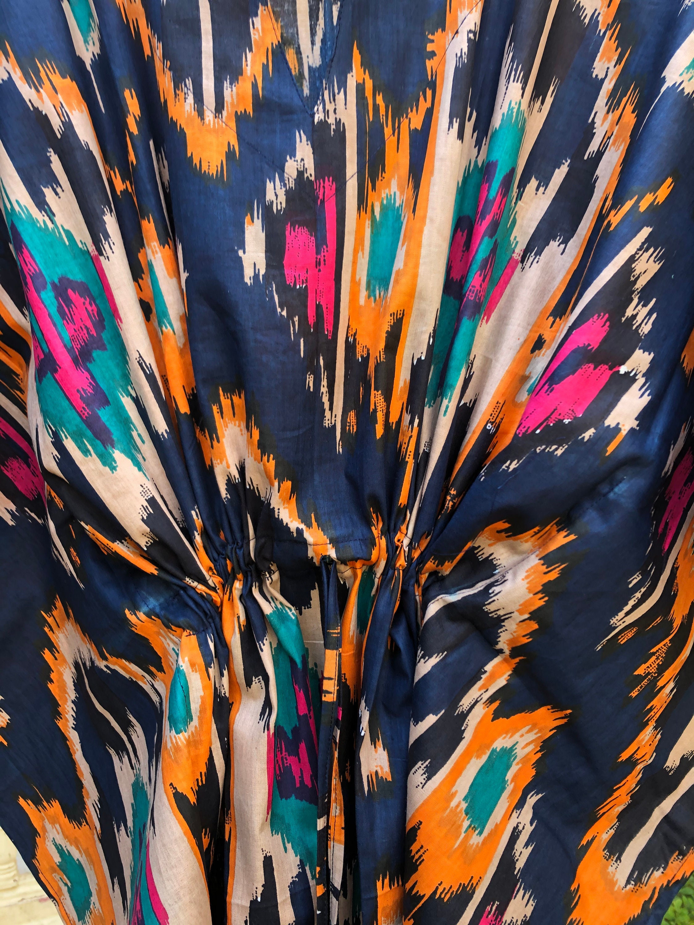 Indische Baumwolle Wunderschöne Rosa Hand Block Print Kaftan Kleid