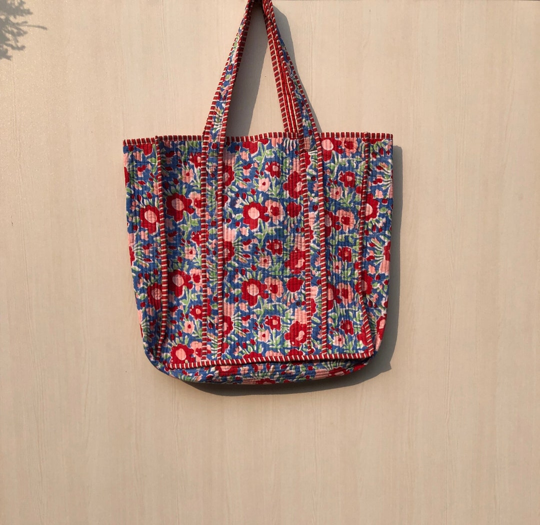 quilted floral bag
