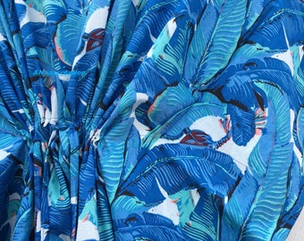 Kaftan De Algodón Largo, Kaftan Con Estampado De Jaipuri, Bata De Kaftan Con Estampado De Bloque De Kimono, Vestido De Playa De Stich De Algodón, Vestido De Noche De Mujer Maxi Vestido