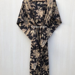 Cotton Kaftan, Indian Floral Kaftan, Long Caftan,Dress For to be Moms, Beach Cover up, Sleepwear, Indian Kaftan, Maxi Dress, Bikini Cover Up